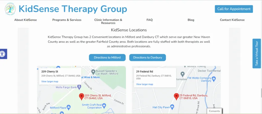 KidSense Therapy Group Website Locations