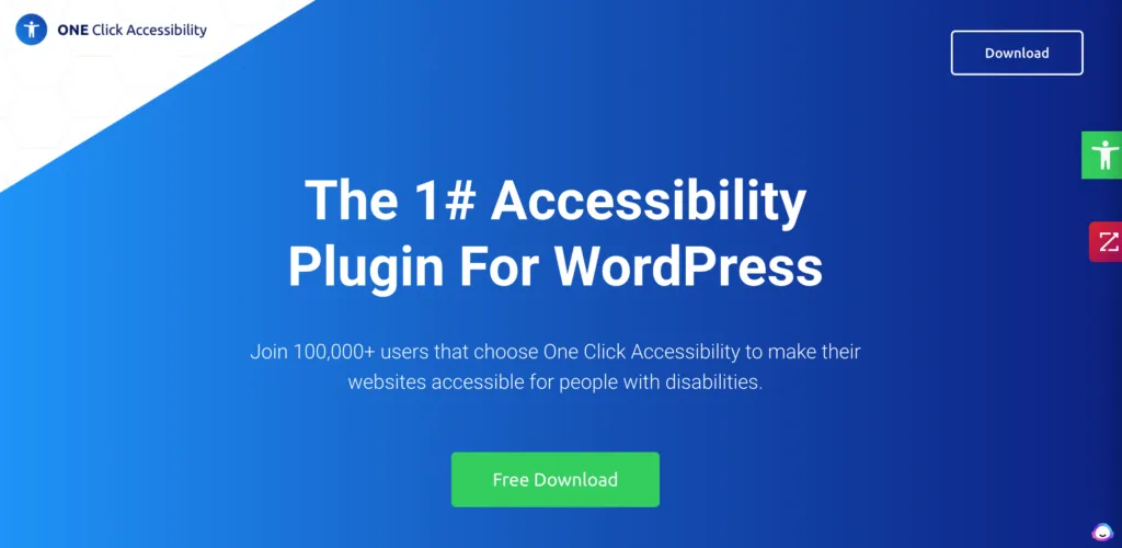 One Click Accessibility plugin