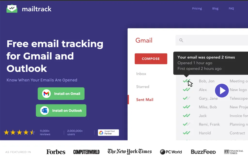 Mailtrack: Free email tracking for Gmail and Outlook