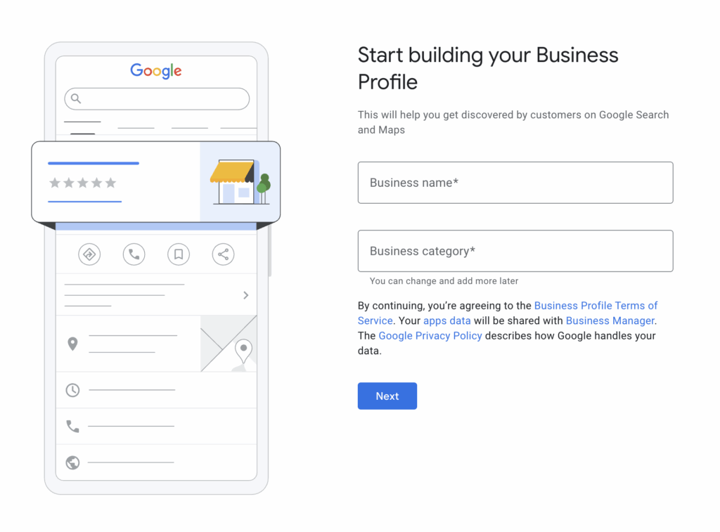 find or ad your business to google