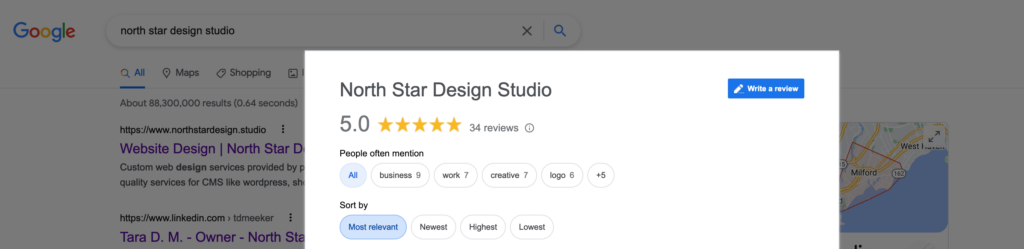 North Star Design Studio 5 Star Google rating