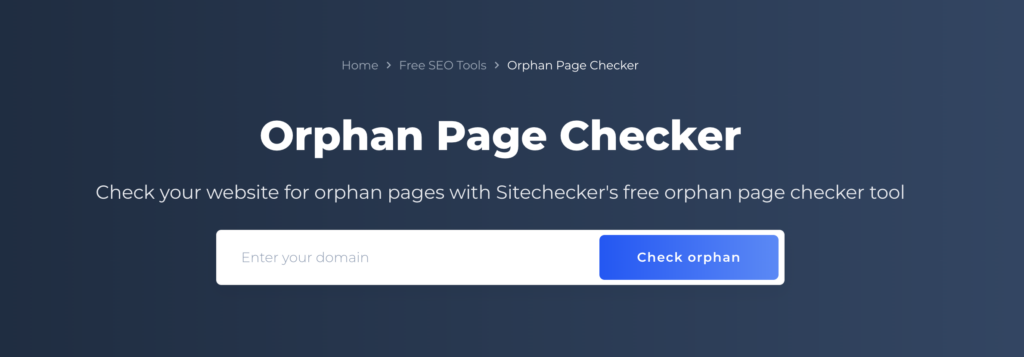 Orphan Page Checker