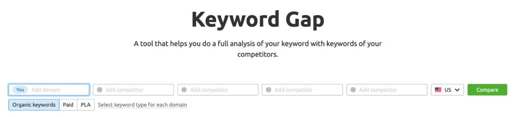 keyword gap