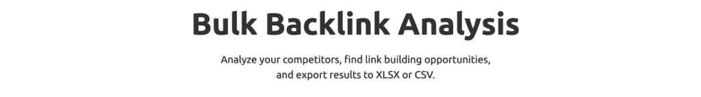 bulk backlink analysis