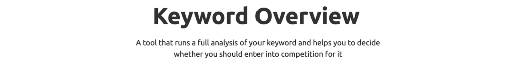 keyword overview