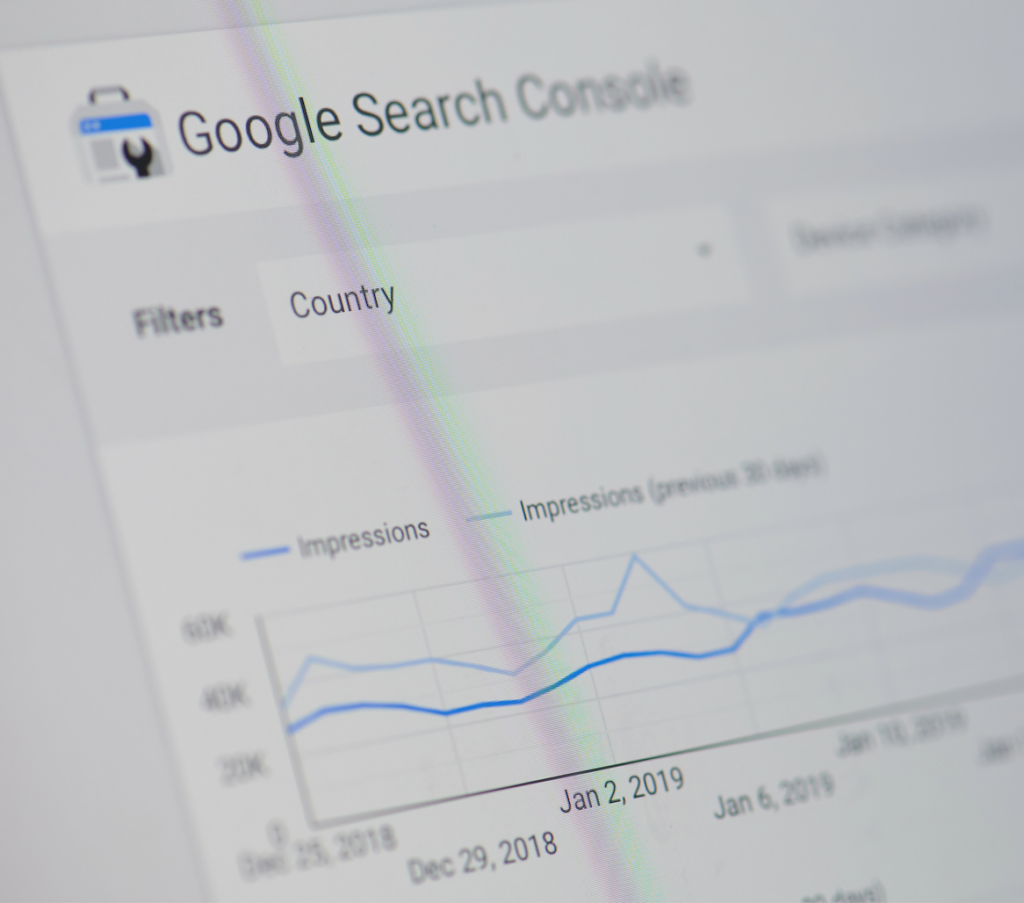 Google search console Dashboard