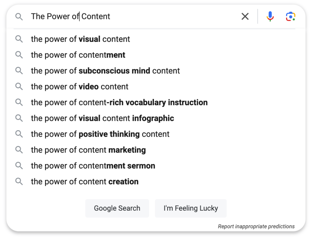 The Power of Content