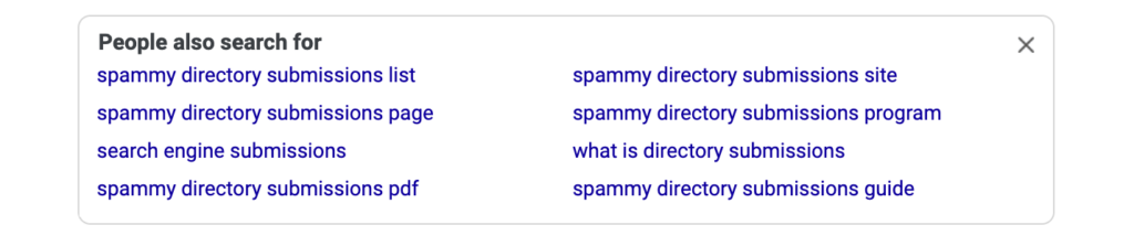 Avoid Spammy Directories