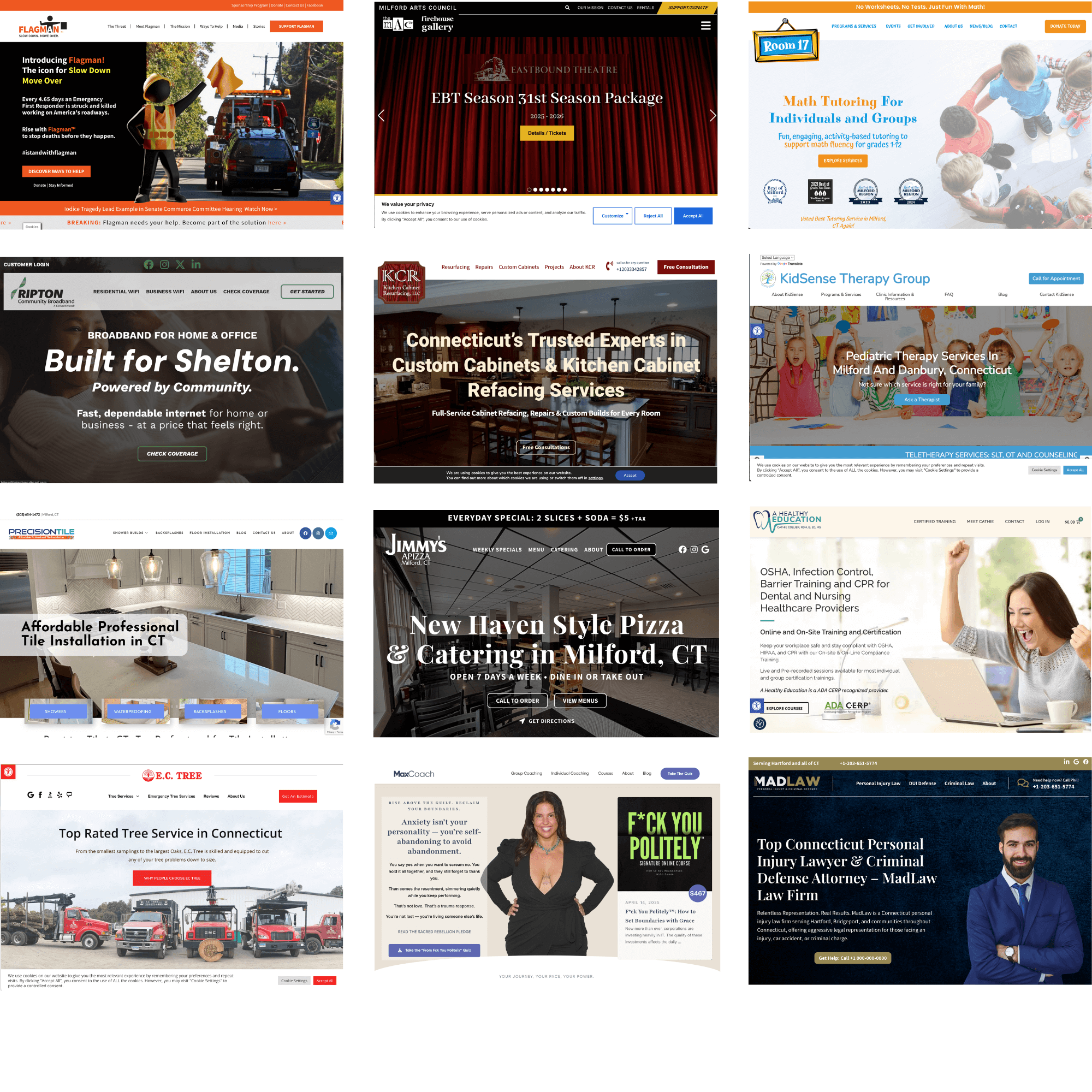 Business Websites Designed by best web designer in CT - website design milford ct