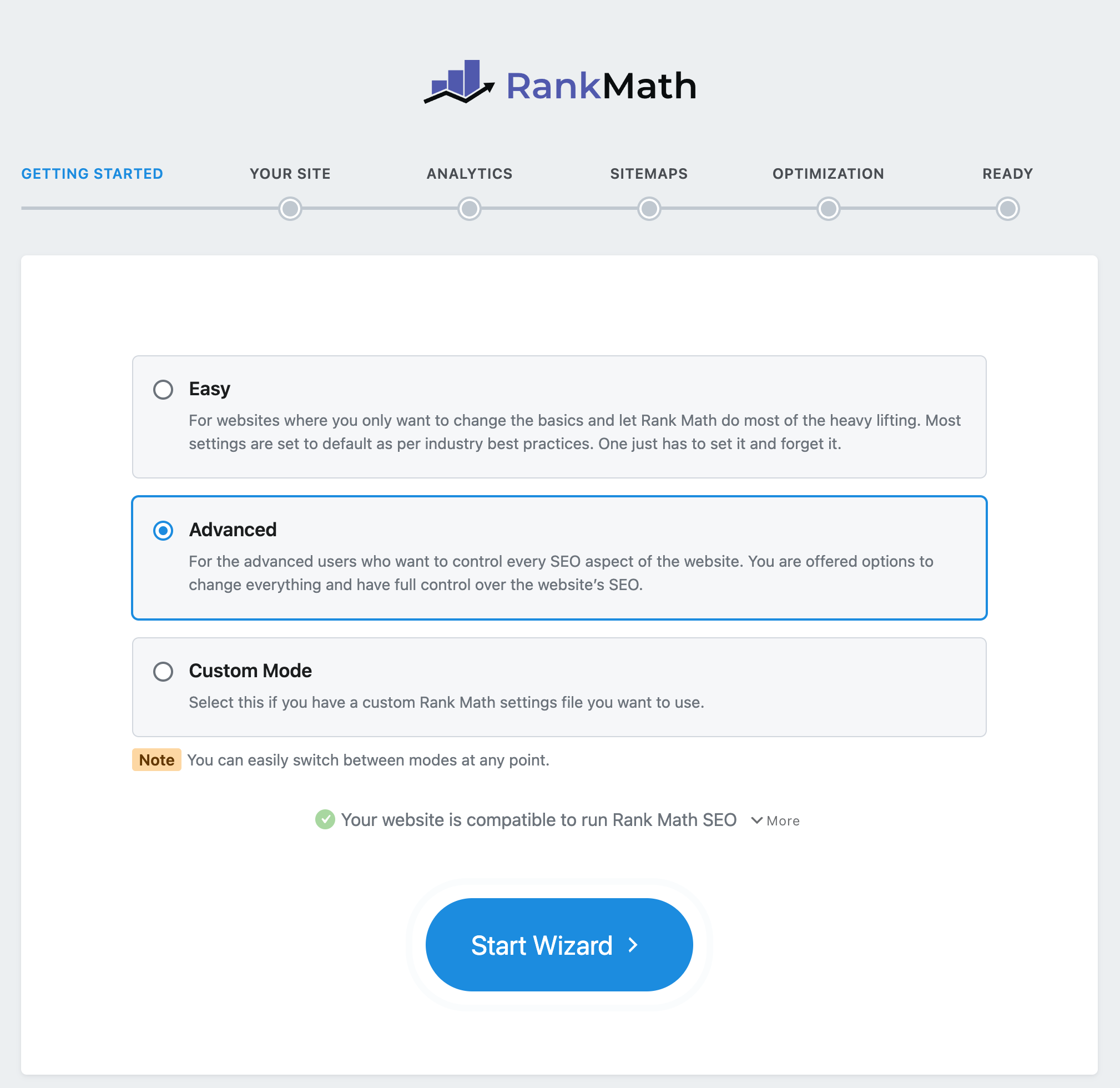 Featured Image showing Rank Math SEO Setup Wizard Landing page